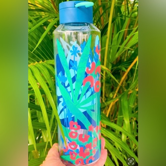 Starbucks Cheetah Water Bottle Tumbler Jungle Floral Animal Plastic Cup New 24oz - Picture 9 of 11